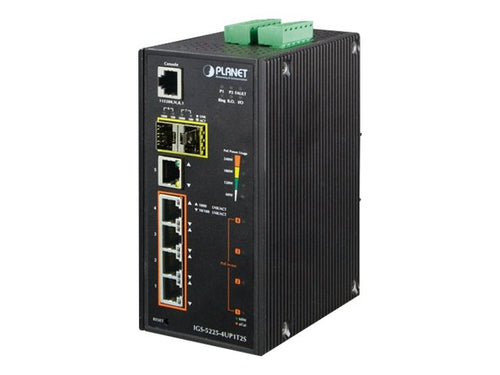 Planet Technology Netzwerk-Switch – 4 PoE-Ports, robustes Gehäuse