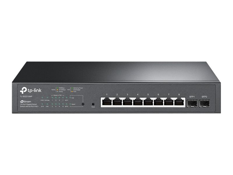 TP-Link 10-Port Gigabit Switch – 8x PoE+ für Netzwerkgeräte