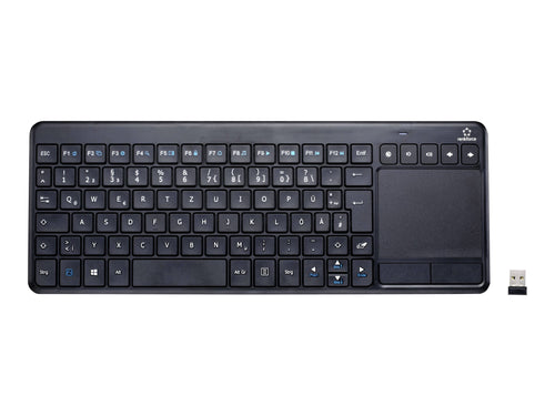 Renkforce Kabellose Tastatur – Integriertes Touchpad, 10m Reichweite