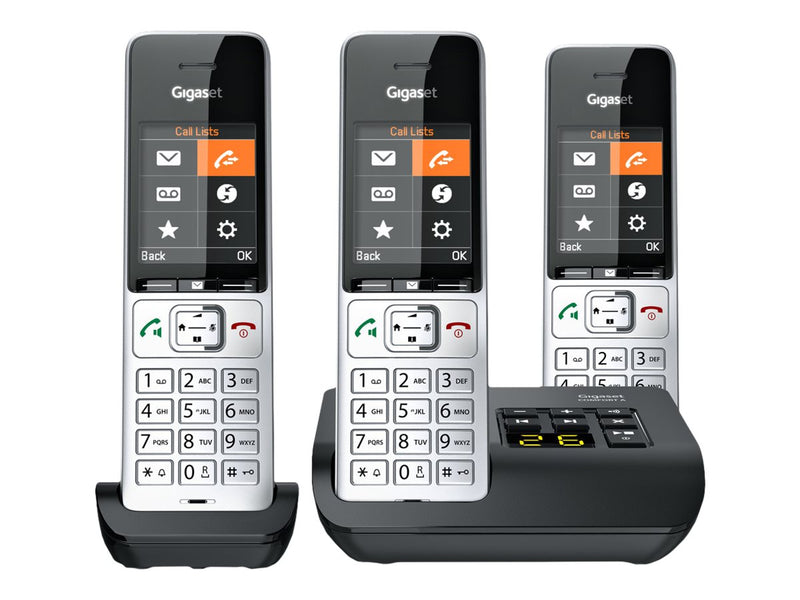 Gigaset Schnurlostelefon-Set – Anrufbeantworter, 3 Handgeräte
