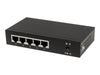 INTELLINET 5-Port PoE+ Switch – Gigabit Ethernet, 60W Leistung