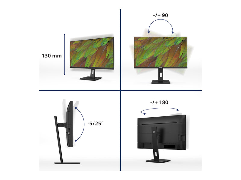 Philips 27" 4K Monitor – USB-C, integrierte Lautsprecher