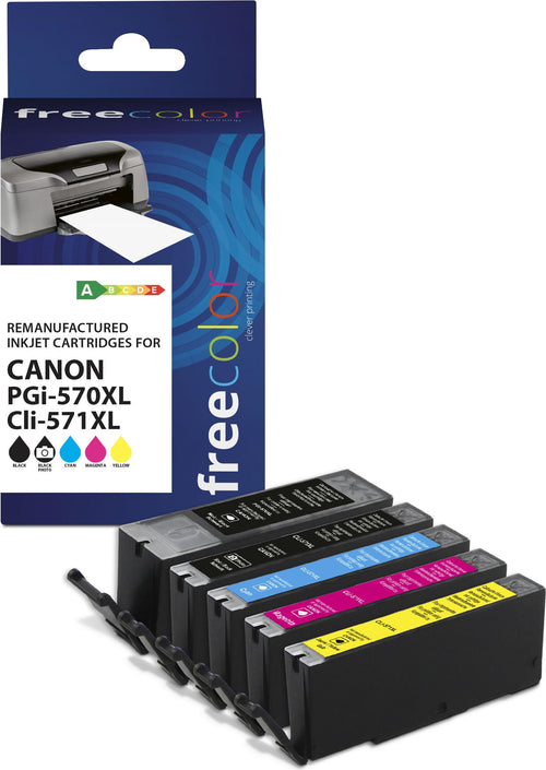CLOVER Druckerpatronen-Set – Kompatibel mit Canon, 5 Farben