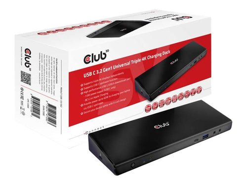 Club3D USB-C Dockingstation – Triple 4K, Laden, Netzwerk