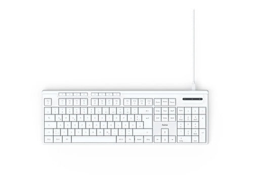 HAMA USB-Tastatur – 8 Medientasten, kabelgebunden