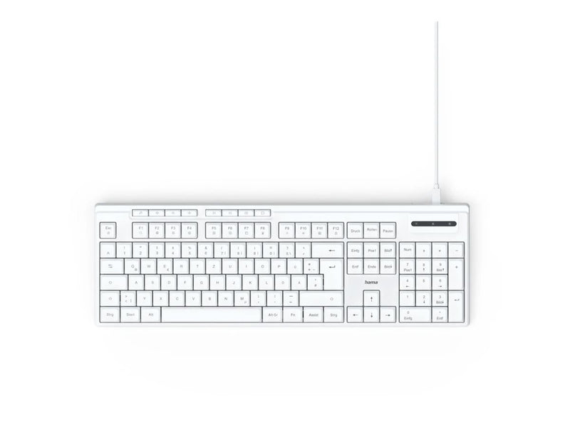 HAMA USB-Tastatur – 8 Medientasten, kabelgebunden