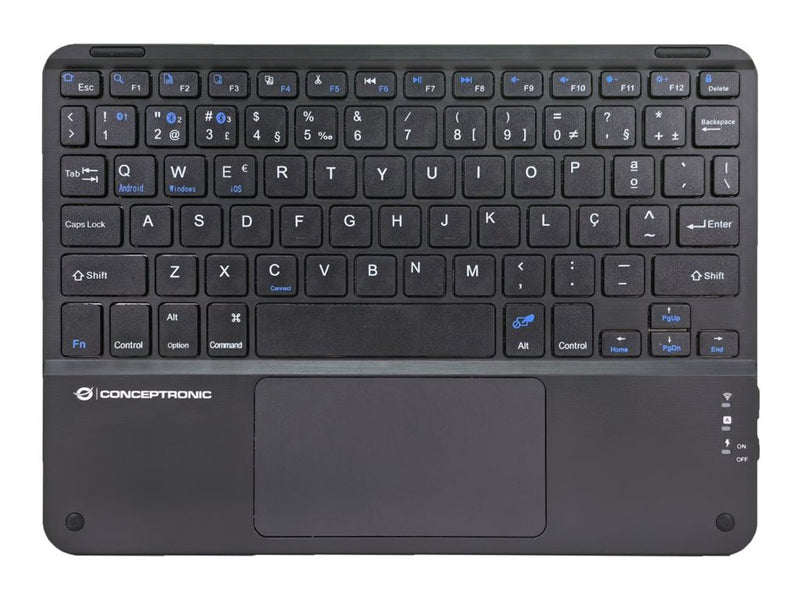 CONCEPTRONIC Wireless Tastatur – Portugiesisches Layout, mit Touchpad