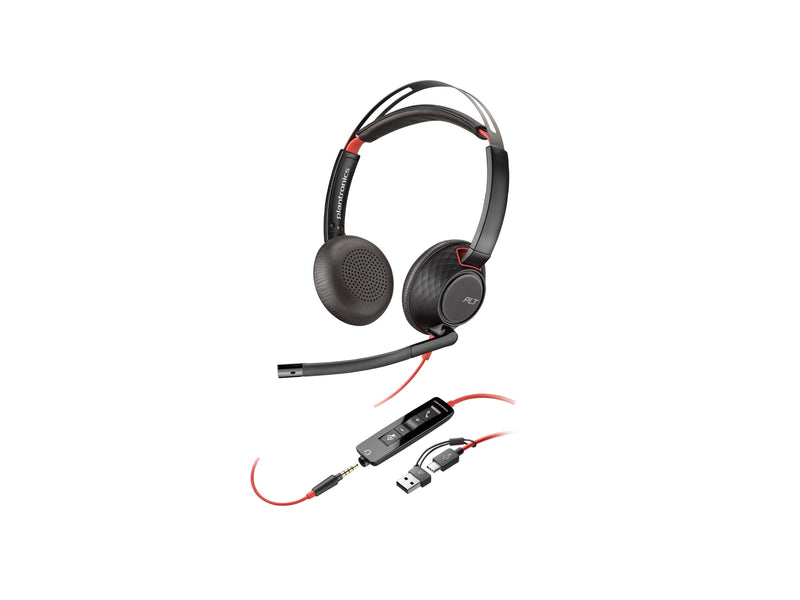 HP Poly Blackwire 5220 Headset – Komfortabel, vielseitige Anschlüsse