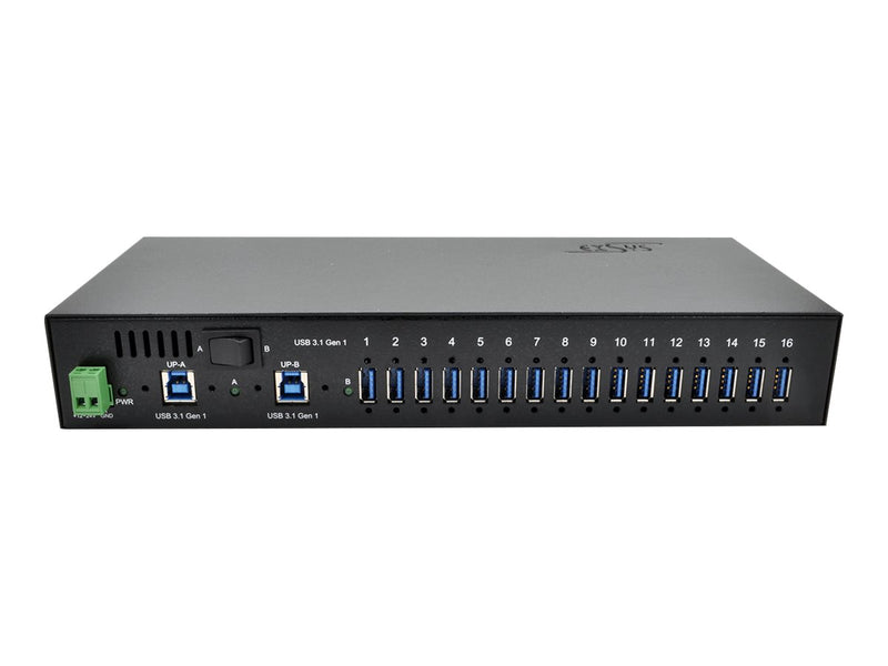 Exsys USB 3.0 Hub – 16 Ports, Überspannungsschutz