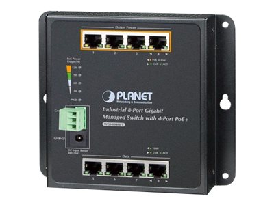 Planet Technology 8-Port Switch – Wandmontage, PoE+ Unterstützung