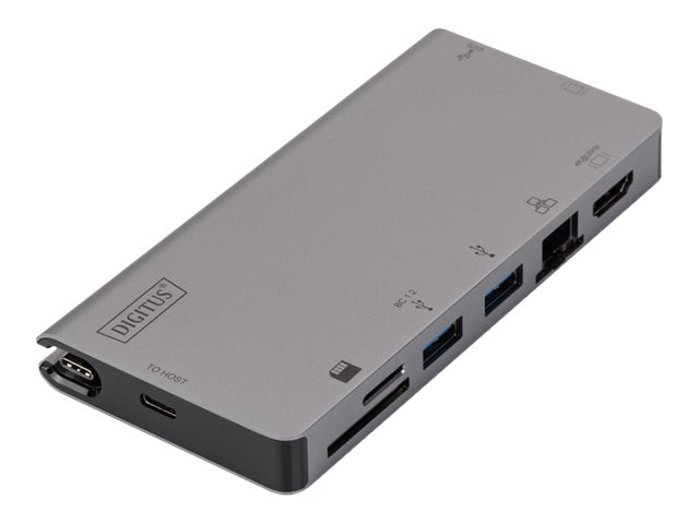 DIGITUS USB-C Multiport Dock – 8 Anschlüsse für unterwegs