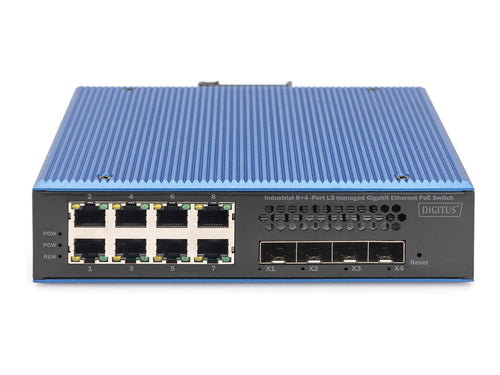 Digitus 8-Port Gigabit Switch – PoE, 10G Uplink, L3 verwaltet