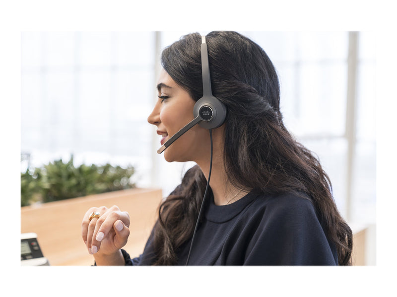 Cisco On-Ear Headset – Kabelgebunden, ideal für laute Büros