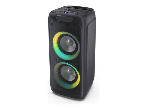Sharp Party-Lautsprecher – USB, AUX, LED-Lichtshow