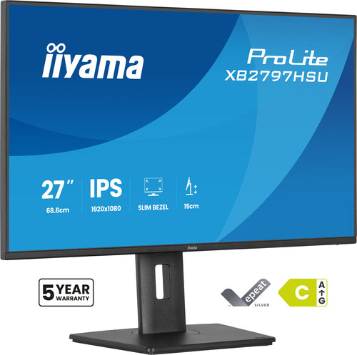 Iiyama 27" LED-Monitor – Full HD, IPS-Display