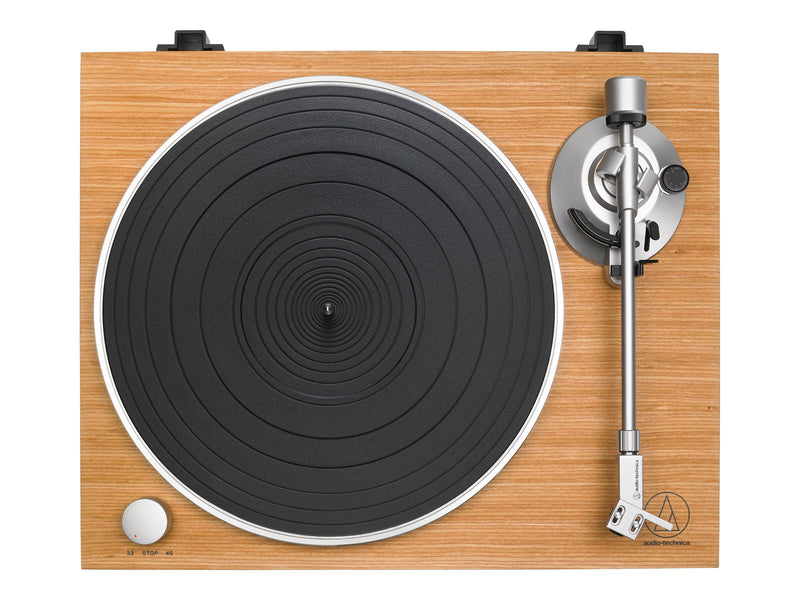 Audio-Technica Plattenspieler – Holzdesign, integrierter Vorverstärker