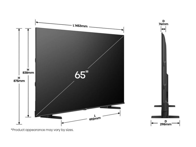 Hisense 65" Smart-TV – 4K UHD, QLED-Technologie
