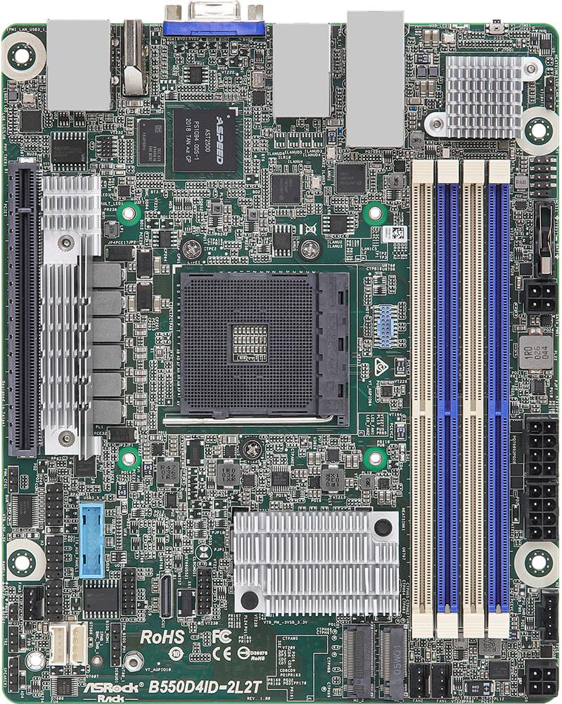 ASROCK Mini-ITX Motherboard – AMD B550, 4 Netzwerkanschlüsse