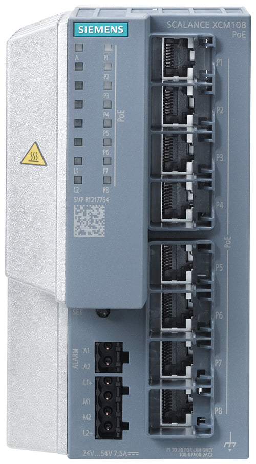 Siemens Netzwerk-Switch – 8 Ports, Power over Ethernet (PoE)