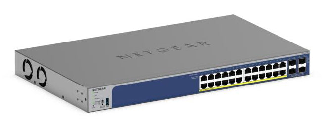 Netgear Smart Managed Switch – 24 PoE+ Ports, 4 SFP+ Ports