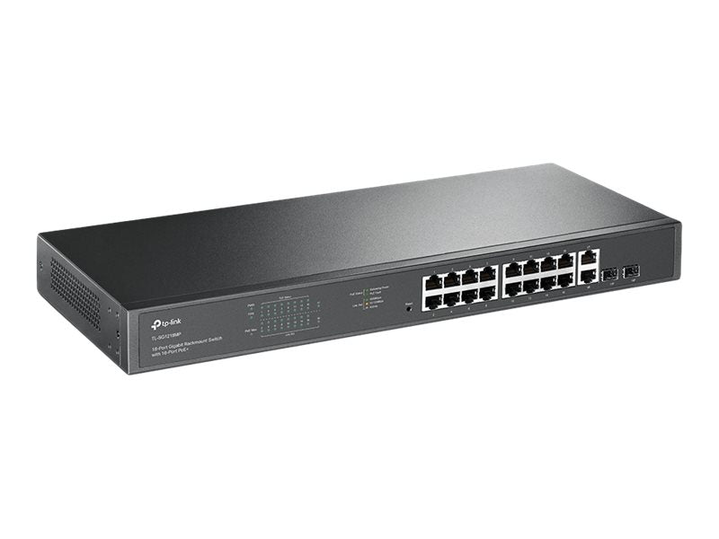 TP-Link 18-Port Gigabit Switch – 16 PoE+ Anschlüsse, Rackmontage