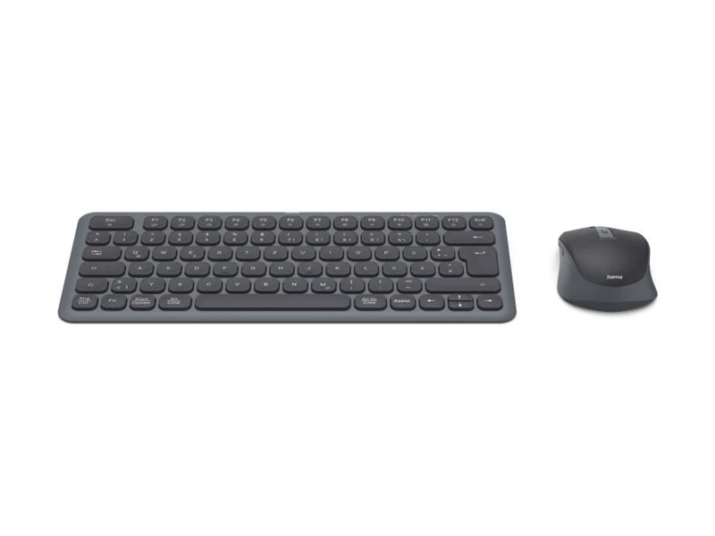 HAMA Kabelloses Tastatur-Maus-Set – Kompakt, für mehrere Geräte