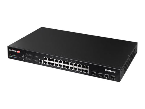 Edimax 24-Port Gigabit Switch – PoE+ für Überwachung, 10GbE Uplinks