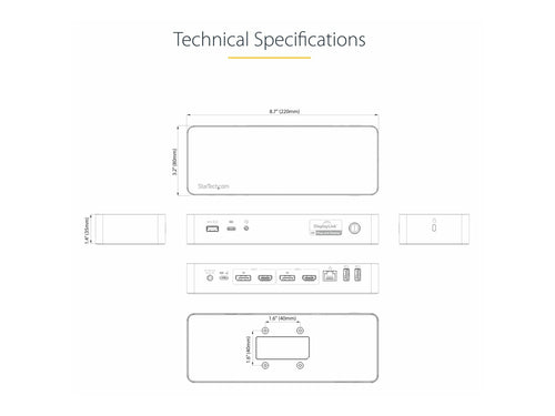 StarTech Universal Dockingstation – Dual 4K, USB-C & USB 3.0