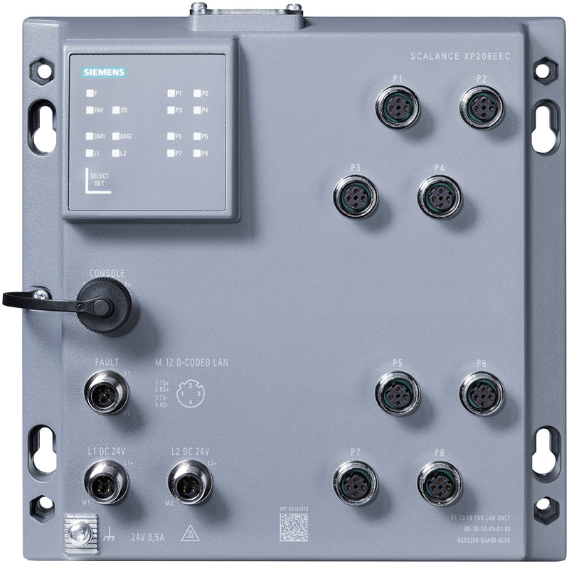 Siemens Netzwerk-Switch – 8 Ports, PoE-Unterstützung