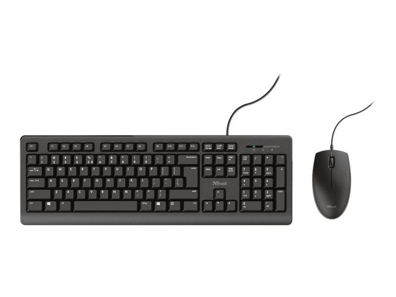 Trust TKM-250 Tastatur-Maus-Set – USB, spritzwassergeschützt