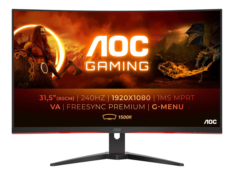 AOC 32" Curved Gaming Monitor – 240 Hz, schnelles Bild