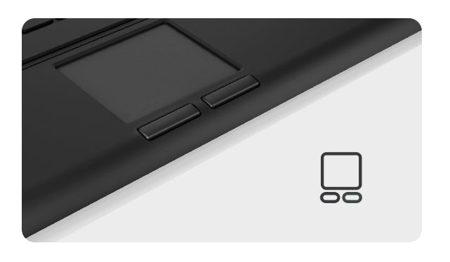 KEYSONIC Mini-Tastatur – Kabellos, mit Touchpad und Beleuchtung
