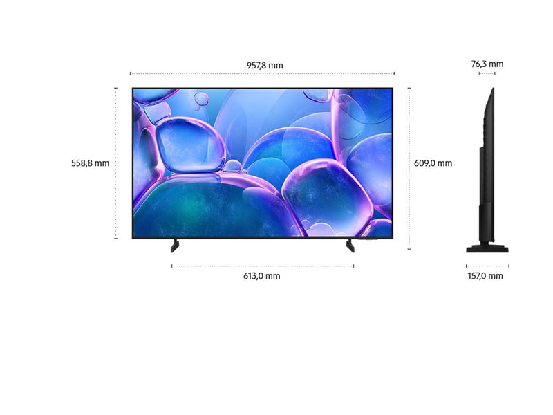 Samsung 43" Smart TV – Crystal UHD, 4K-Auflösung