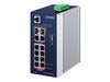 PLANET Industrial Switch – 8 PoE+ Ports, Wandmontage möglich