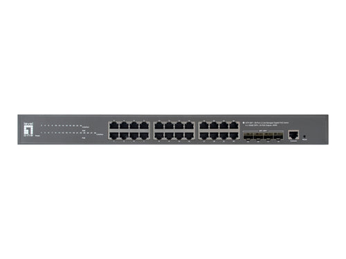 LevelOne 28-Port Switch – PoE+, ideal für kleine Büros
