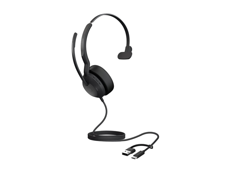Jabra Evolve2 50 Headset – Komfort für Anrufe & Musik, USB-C/A