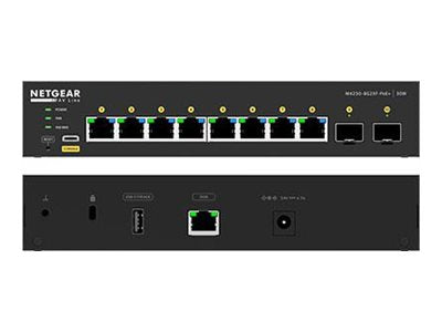 Netgear Managed Switch – 10 Anschlüsse, PoE+ Unterstützung
