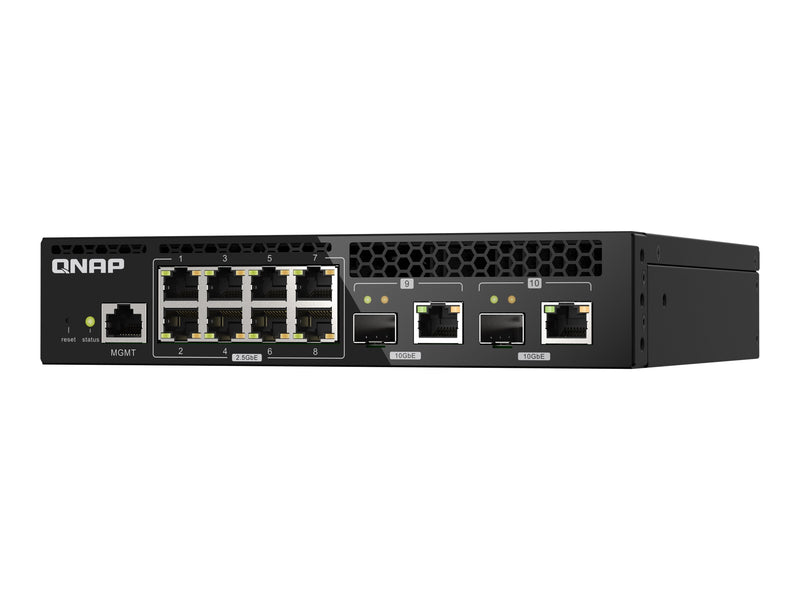 QNAP Netzwerk-Switch – 8 Ports, 2.5 Gbps, 2x 10 Gbps Kombi-Ports