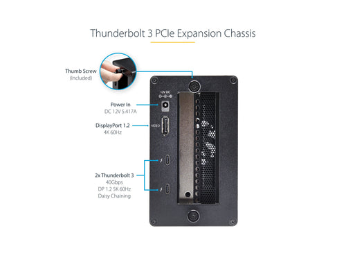 StarTech Thunderbolt 3 Erweiterungsgehäuse – PCIe Slot, DisplayPort