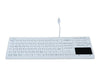 EXONE Silikontastatur mit Touchpad – Wasserdicht, Deutsch