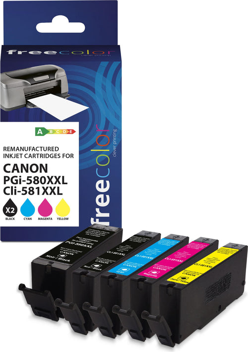 CLOVER Druckerpatronen-Set – Kompatibel mit Canon, 5 Farben