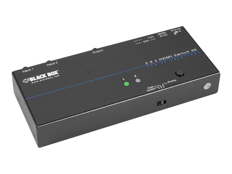 Black Box HDMI Switch – 2 Eingänge, 4K-Unterstützung
