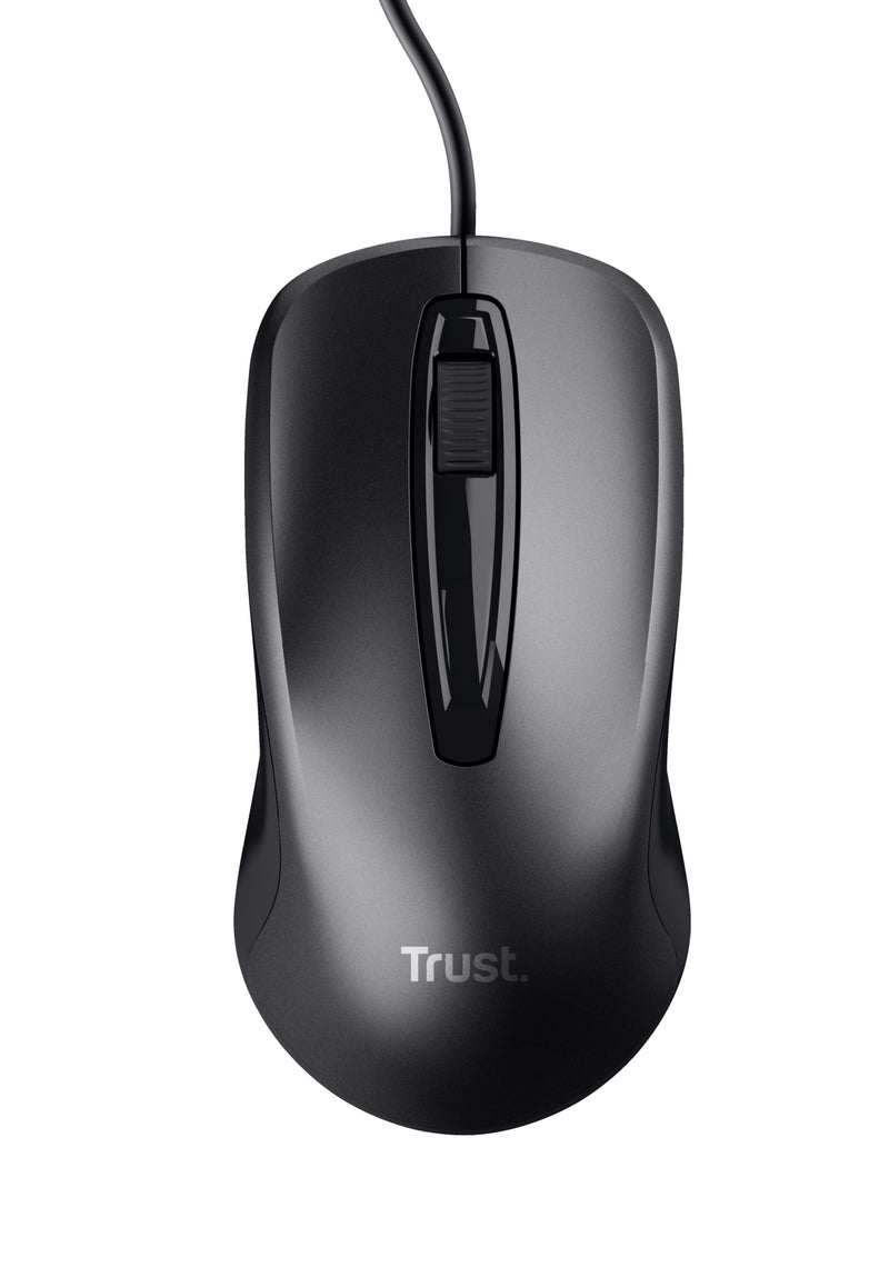TRUST Optische Maus – Beidhändig, mit Scrollrad