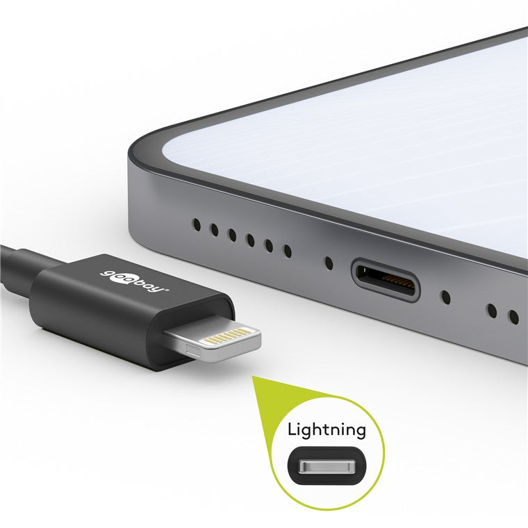 GOOBAY USB zu Lightning Adapter – 1m Kabel für Apple Geräte