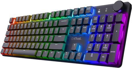 Trust GXT 868 Gaming-Tastatur – Kabellos, Mechanische Tasten