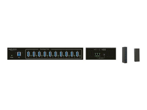 Delock Externer USB-Hub – 10 Anschlüsse, robuster Schutz