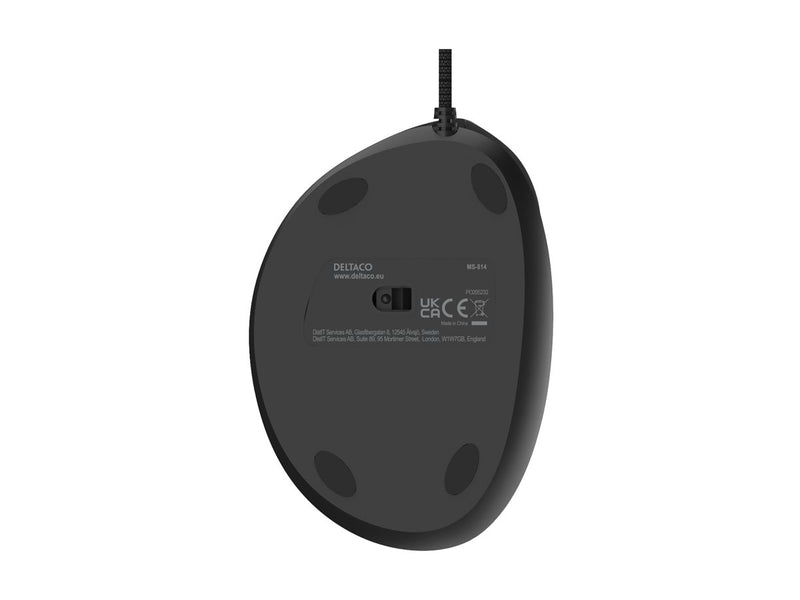 DELTACO Vertikale Maus – Ergonomisch, Leise, USB-Anschluss