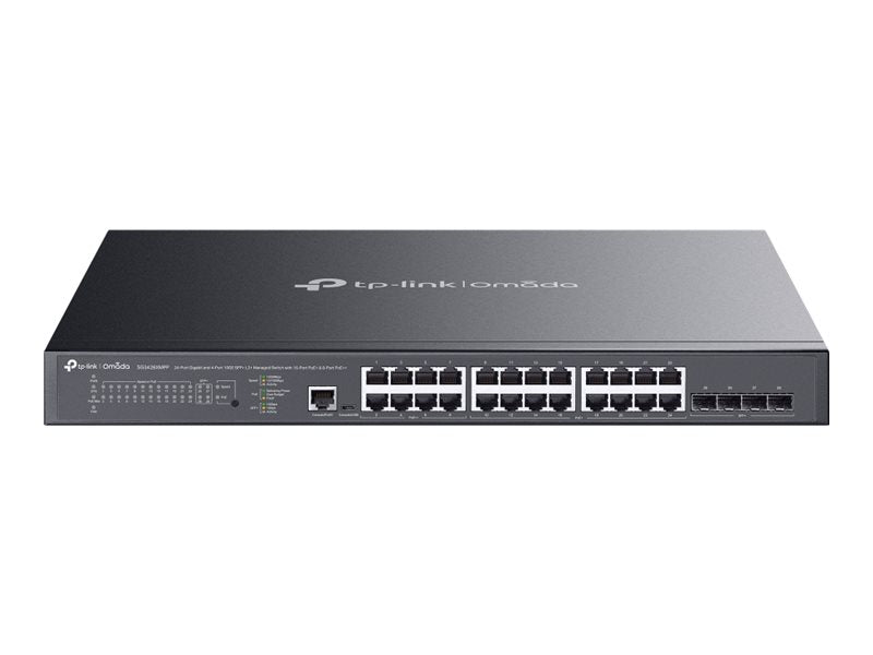 TP-Link Omada 24-Port Switch – 16 PoE+ Ports, 4 SFP+ für schnelles Netzwerk