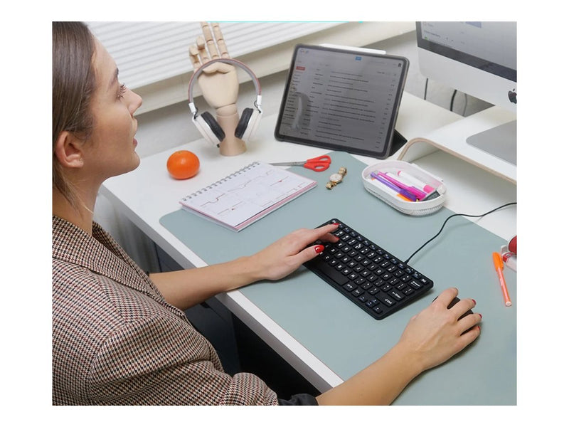 PERIXX Mini-Tastatur – Hinterleuchtet, Scherenschalter, USB-Anschluss