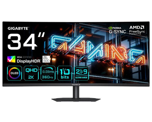 Gigabyte 34" Curved Monitor – 2K-Display, ideal für Multitasking